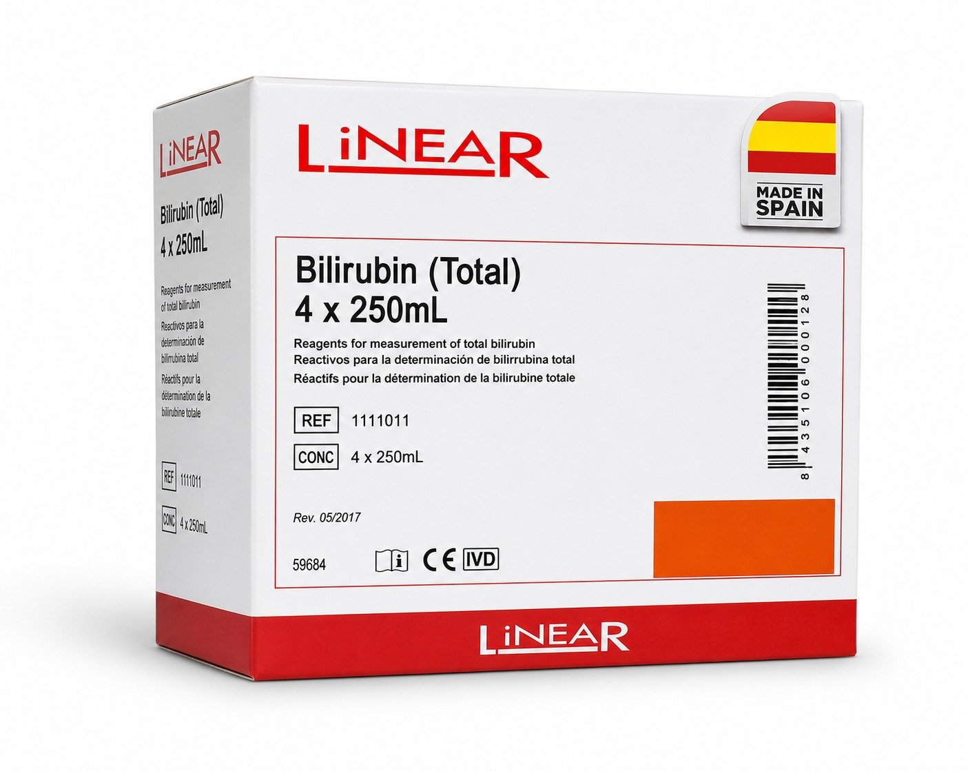 Bilirubin (Total) 4 × 250 mL (Linear®)