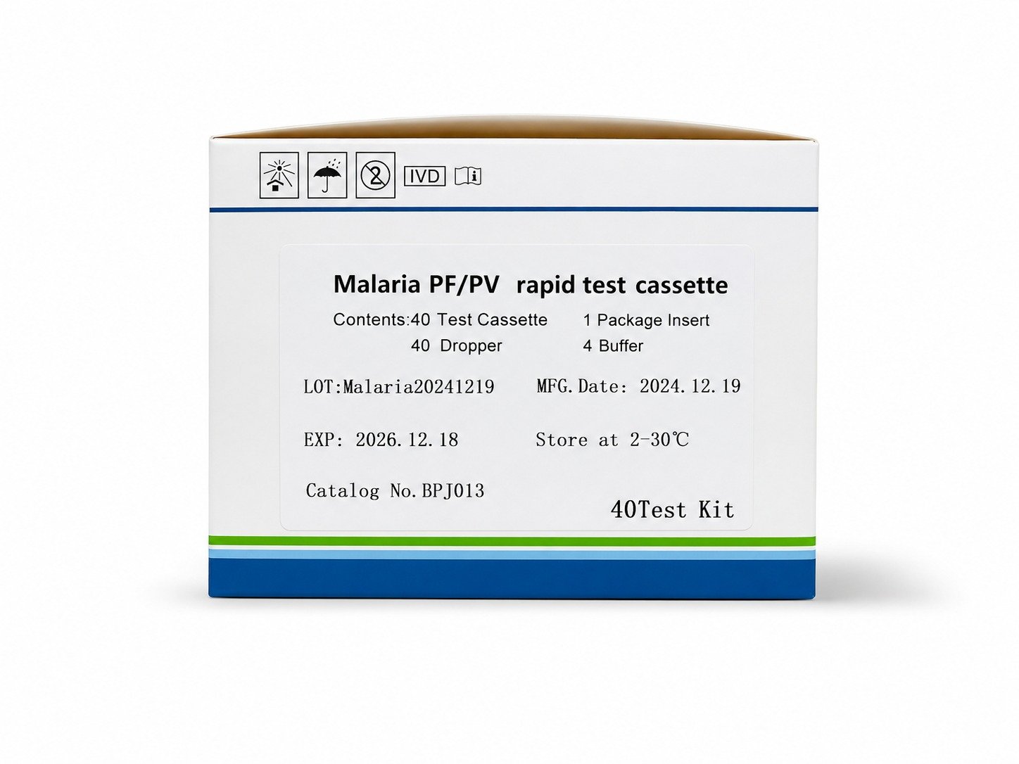 Malaria PF/PV Rapid Test Device 40 Test Kit | Bio Focus BD
