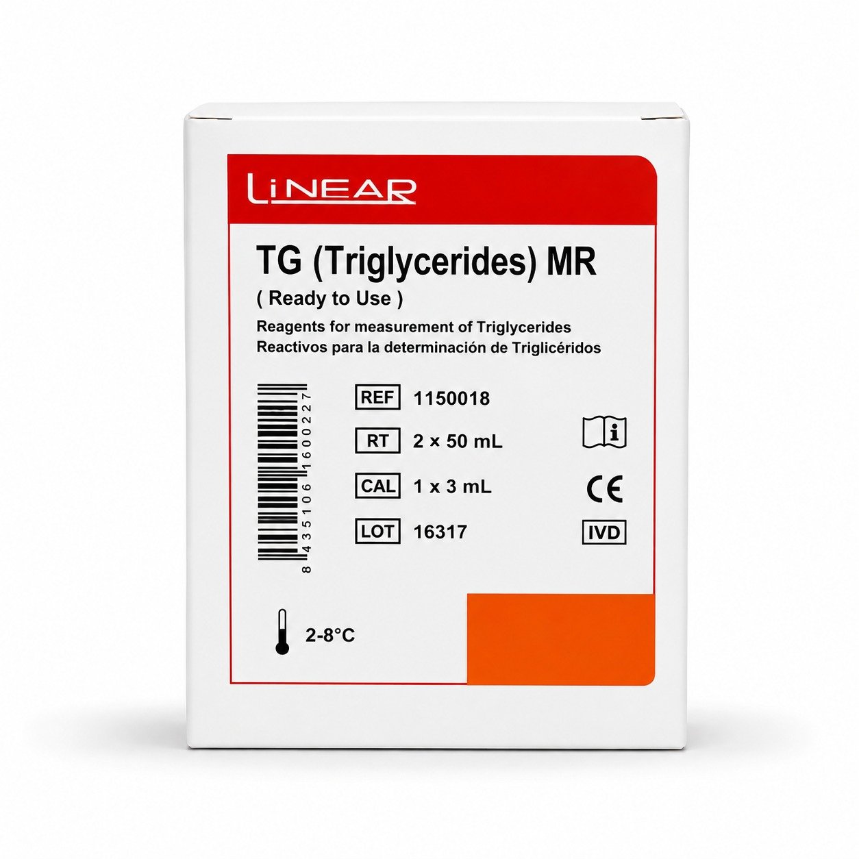 TG (Triglycerides) MR (Ready to Use) 2 × 50 mL (Linear®)