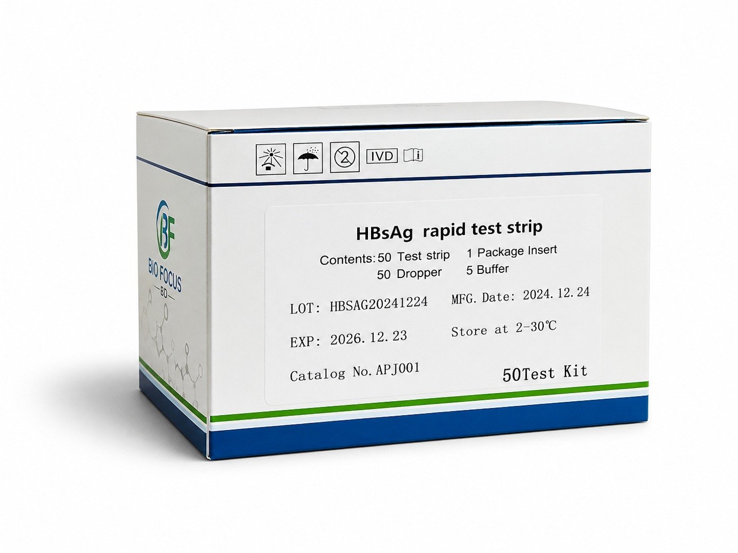 HBsAg Test Strip – 1×50 Test | Bio Focus BD