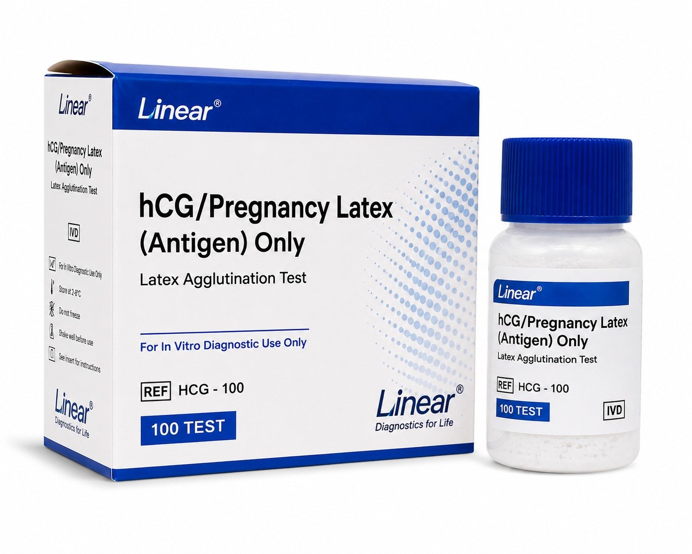 hCG/Pregnancy Latex (Antigen) Only – 100 Tests | Linear®