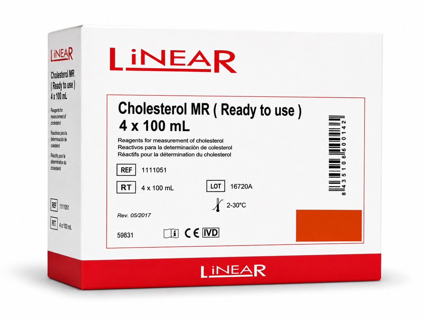 Cholesterol MR (Ready to Use) 4 × 100 mL (Linear®)