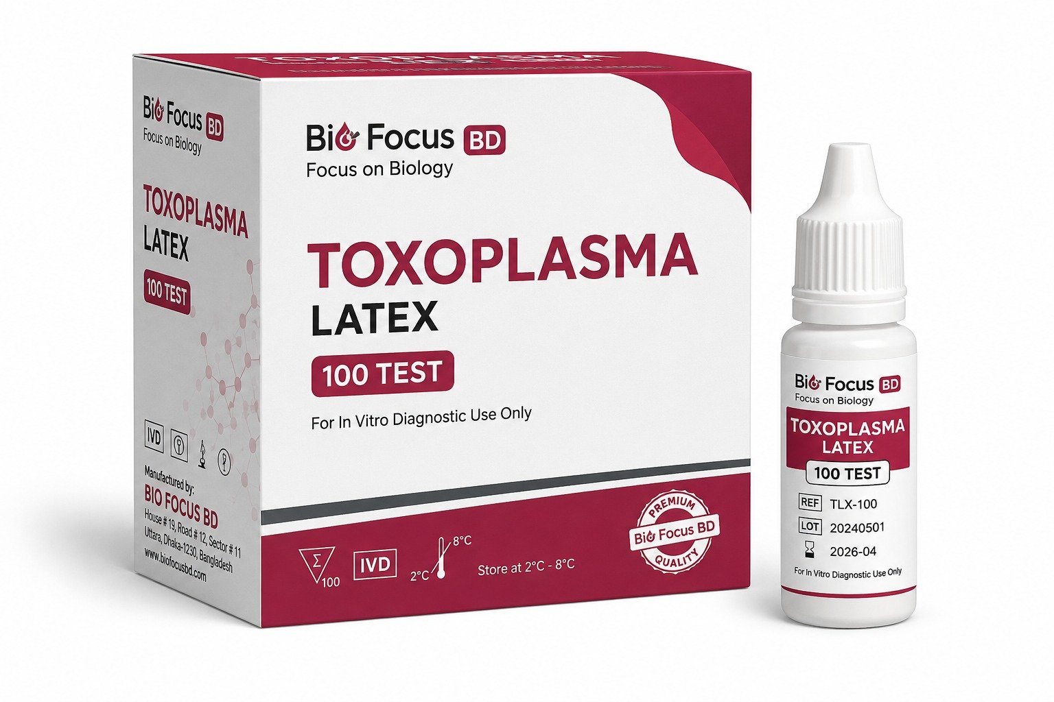 Toxoplasma Latex – 100 Test (Bio Focus BD)