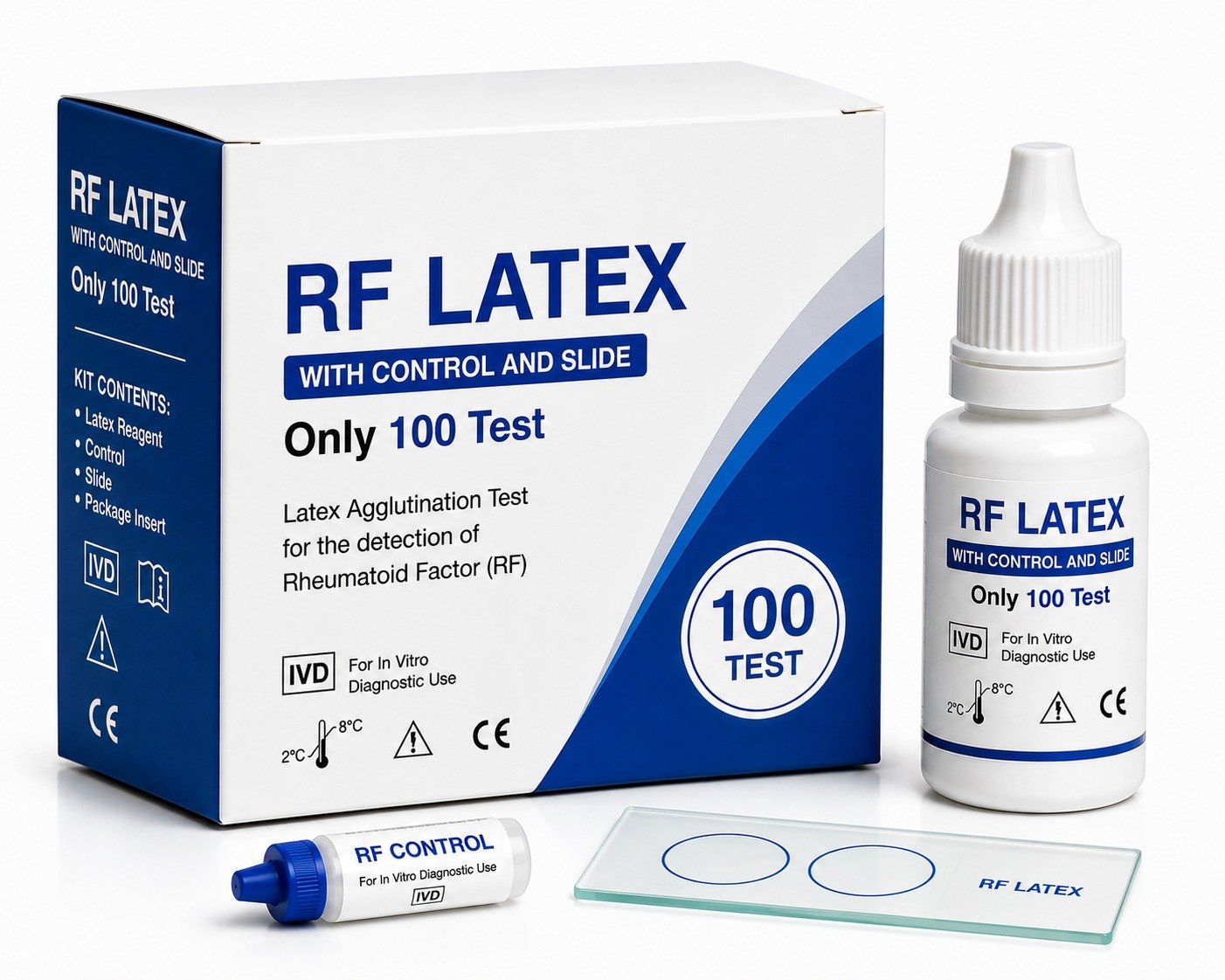 RF Latex with Control & Slide – 100 Test (Bio Focus BD)