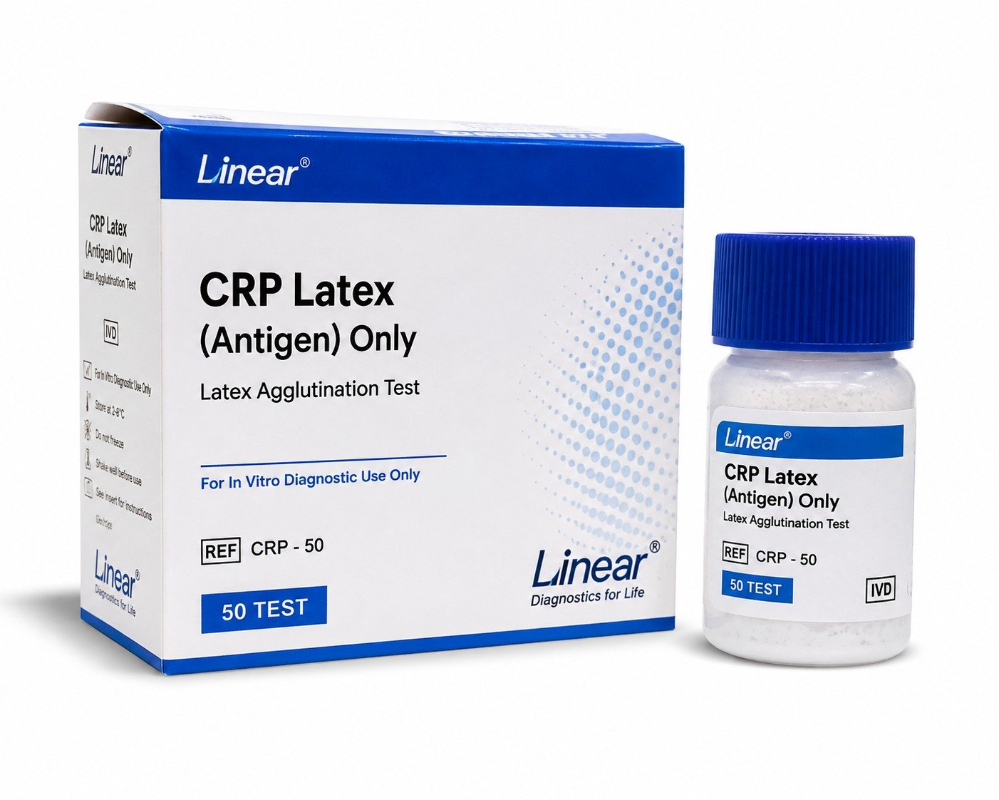 CRP Latex (Antigen) Only – 50 Tests | Linear®