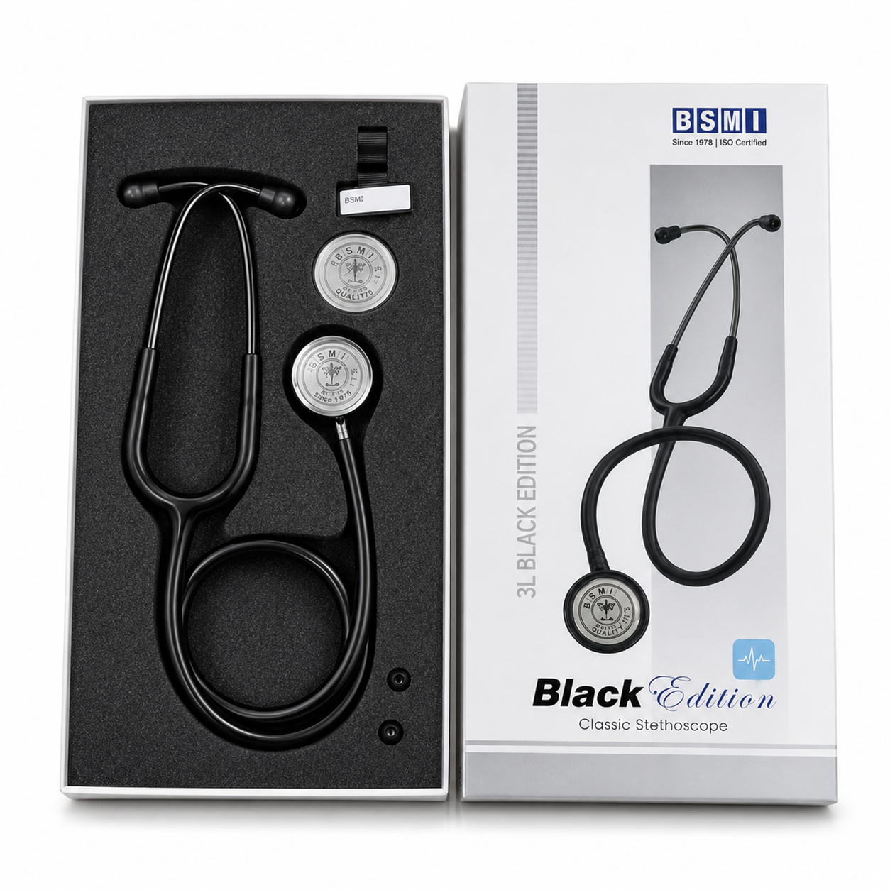 BSMI Black Edition Light Weight Stethoscope