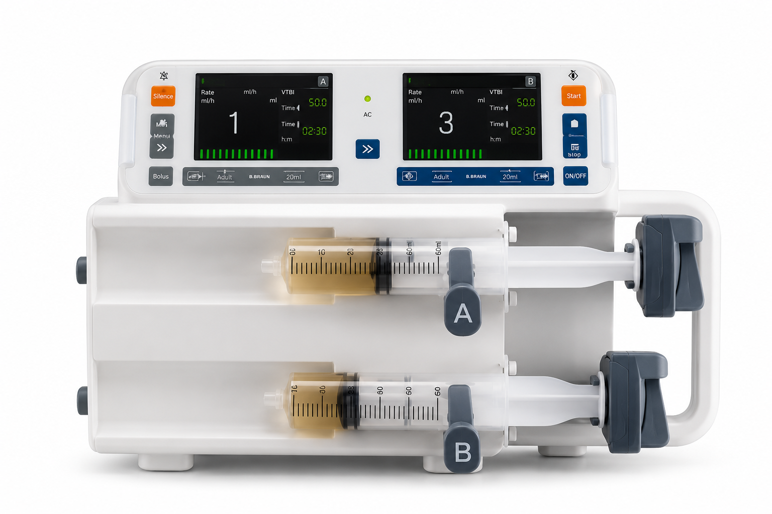 Syringe Pump (Double) Brand: BYOND Model: BYZ-810 Country of Origin: China
