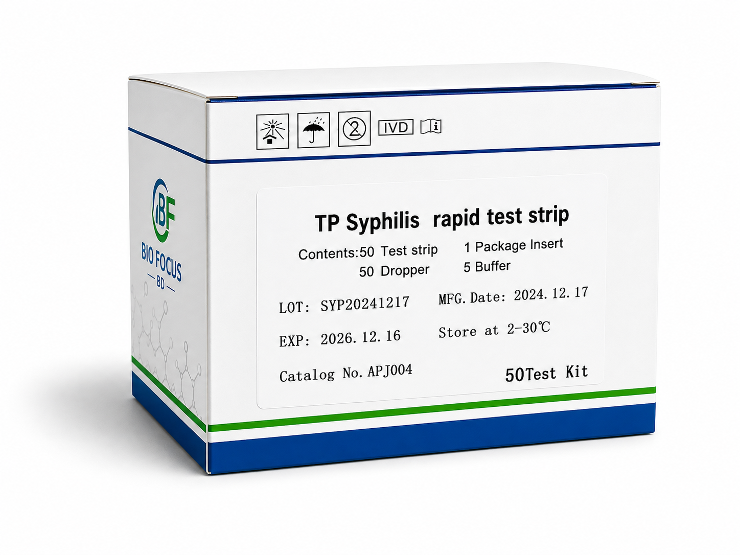 TP Syphilis Rapid Test Strip – 50 Test - Bio Focus BD