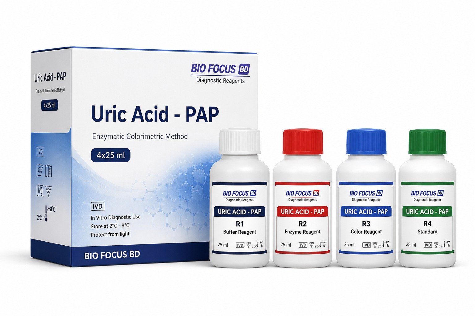 URIC ACID – PAP 4×25 mL | Bio Focus BD
