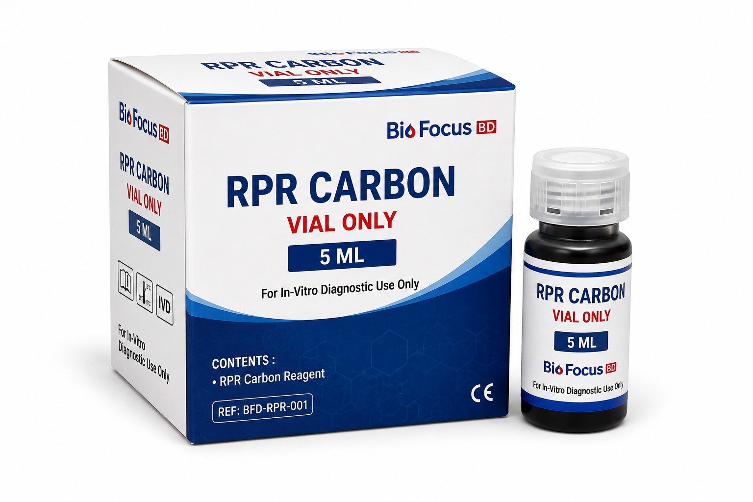 RPR Carbon Vial Only 5 ML (Bio Focus BD)