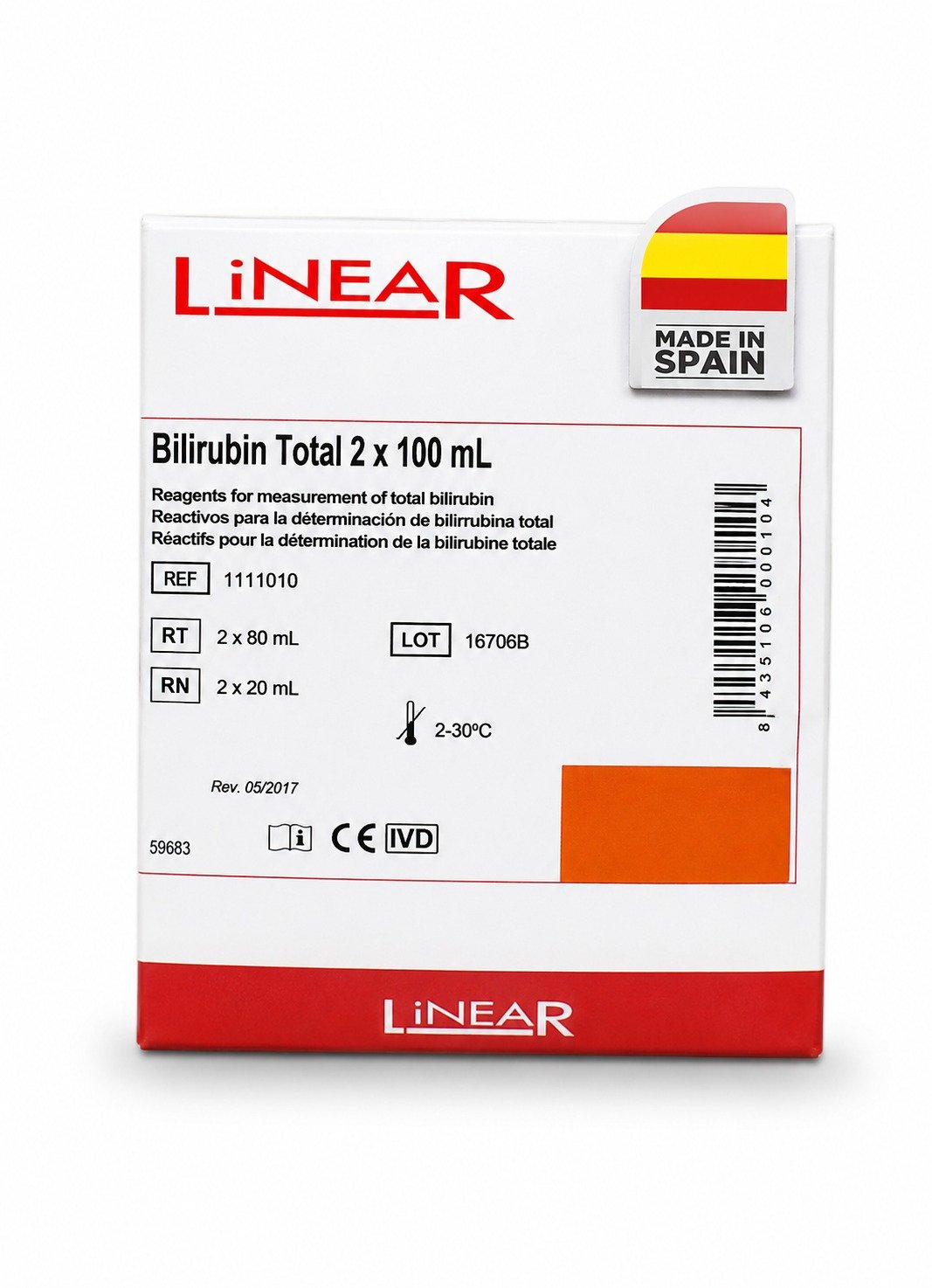 Bilirubin Total 2 × 100 mL (Linear®)