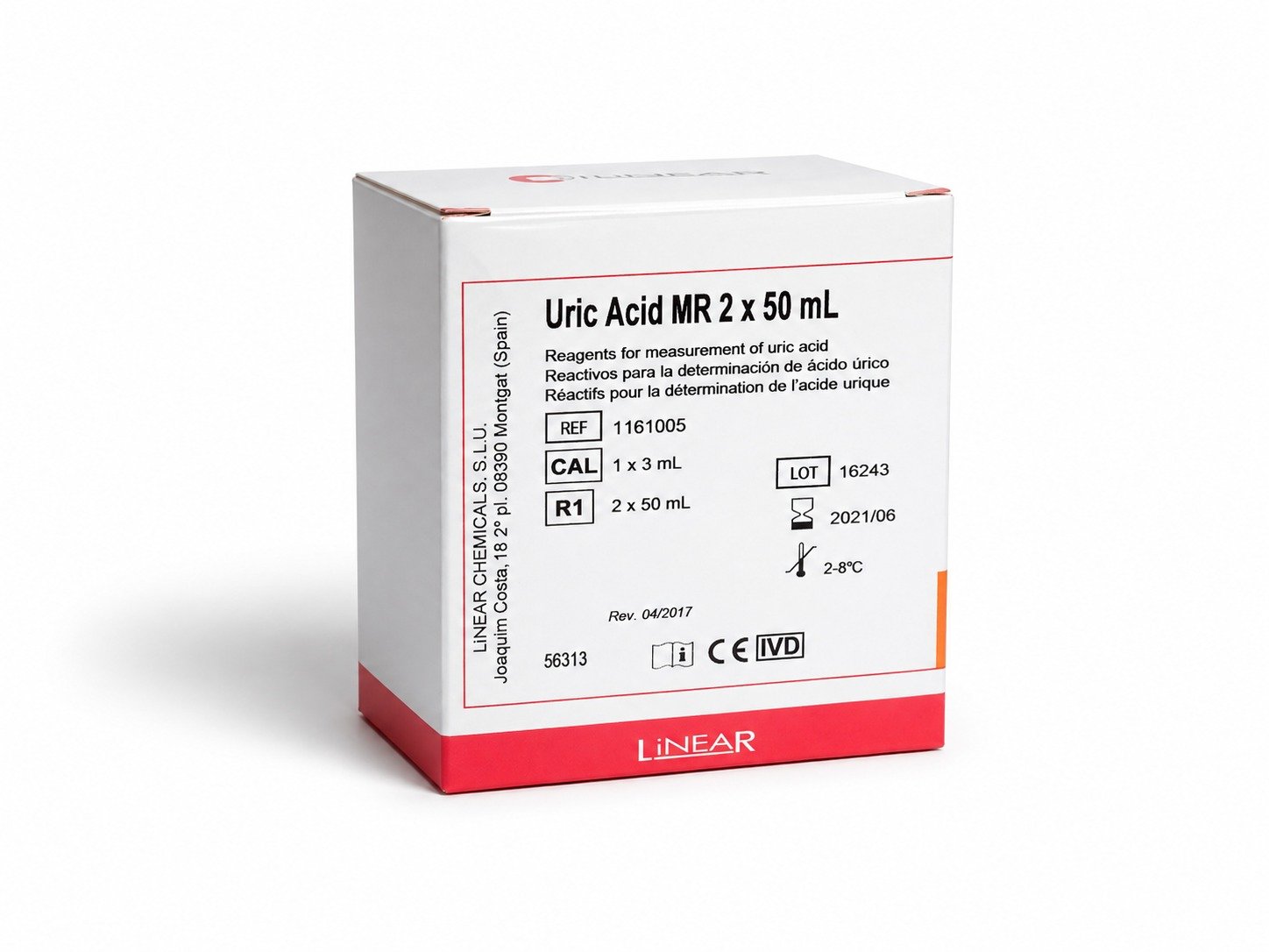 Uric Acid MR 2 × 50 mL – Linear Diagnostics