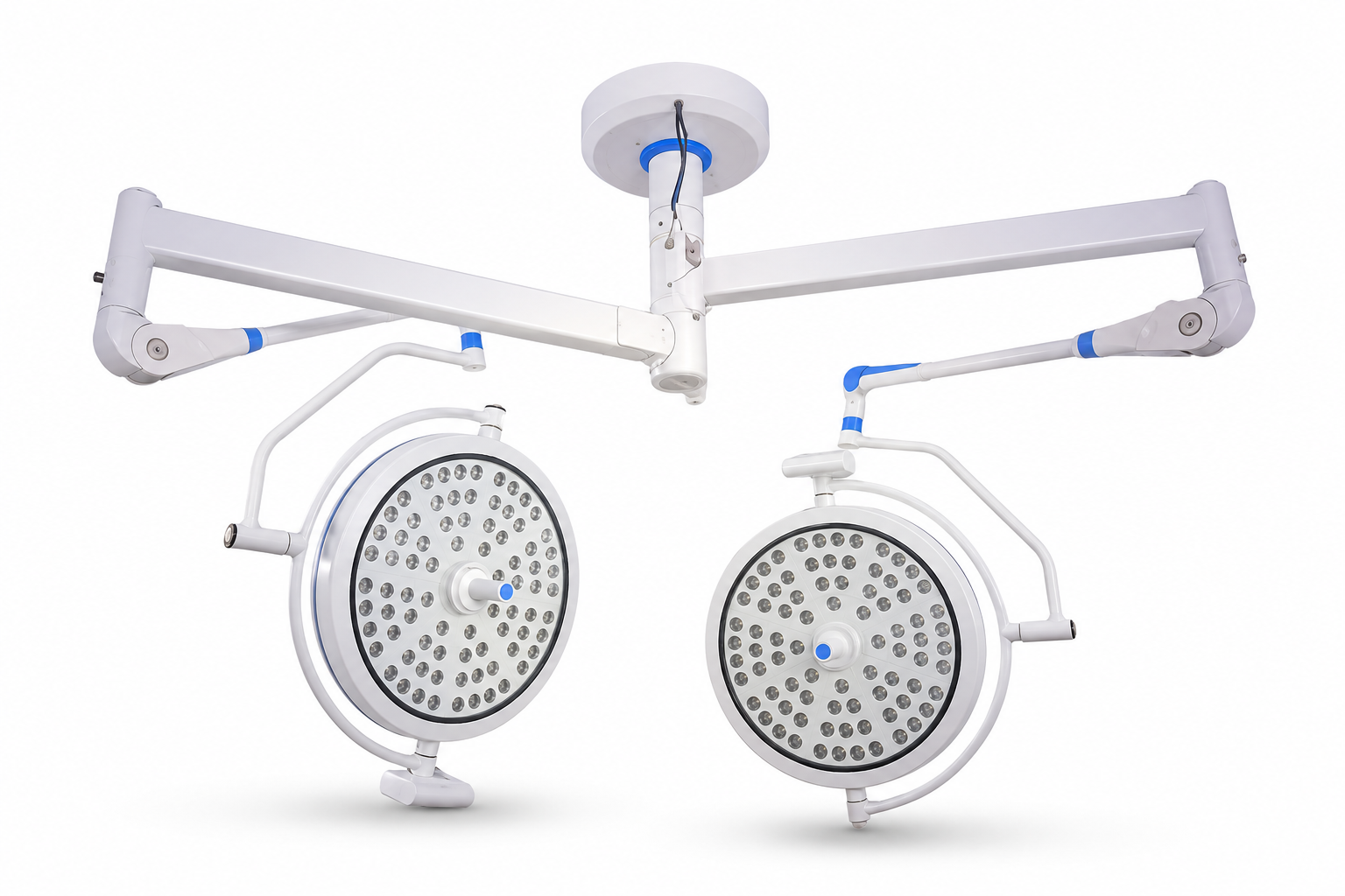 Double Dome LED OT Light  Brand: SIMS Model: Prima 80R + Prima 80R Country of Origin: India