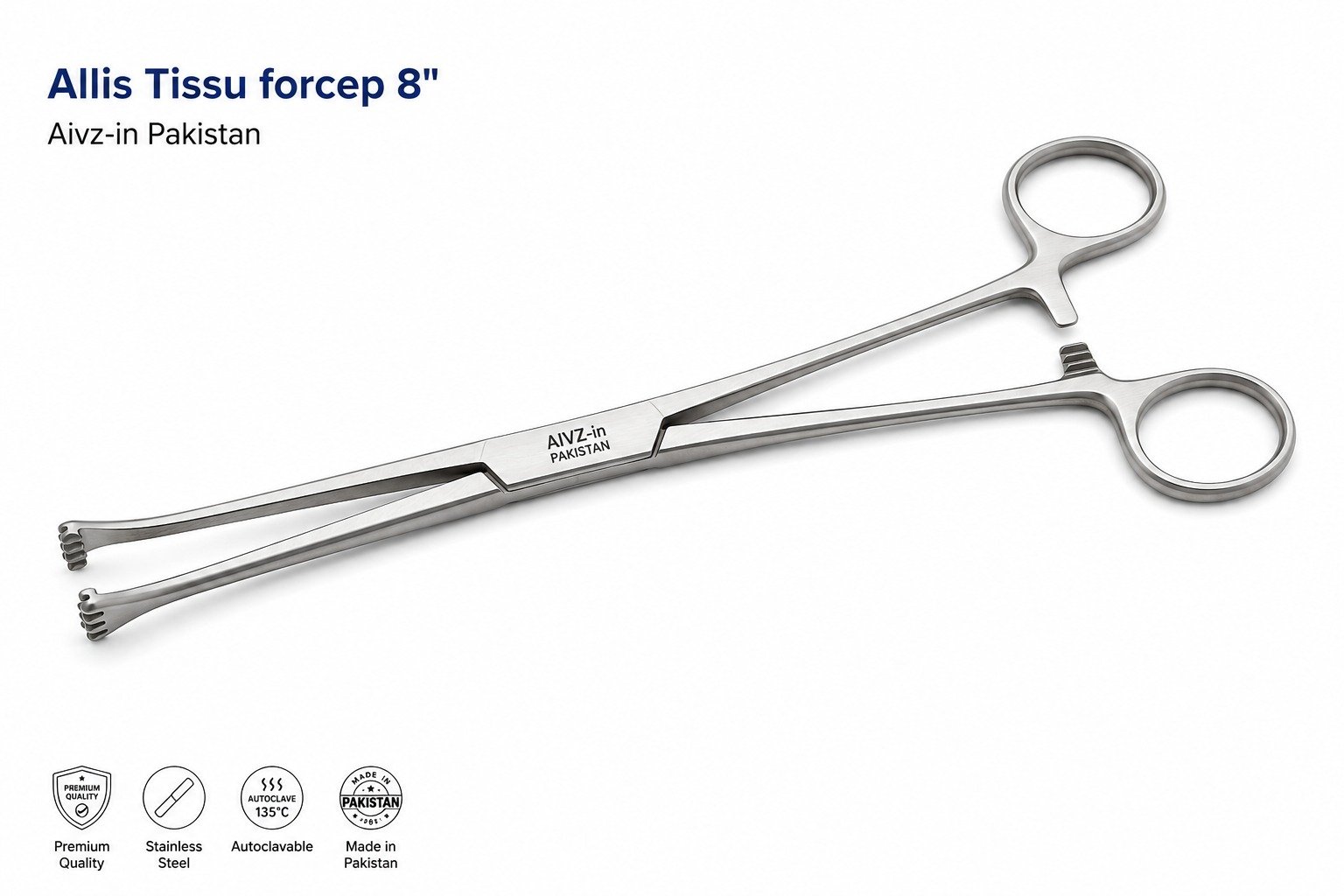 ALLIS TISSUE FORCEPS 8" (AIZ-AN, Pakistan)