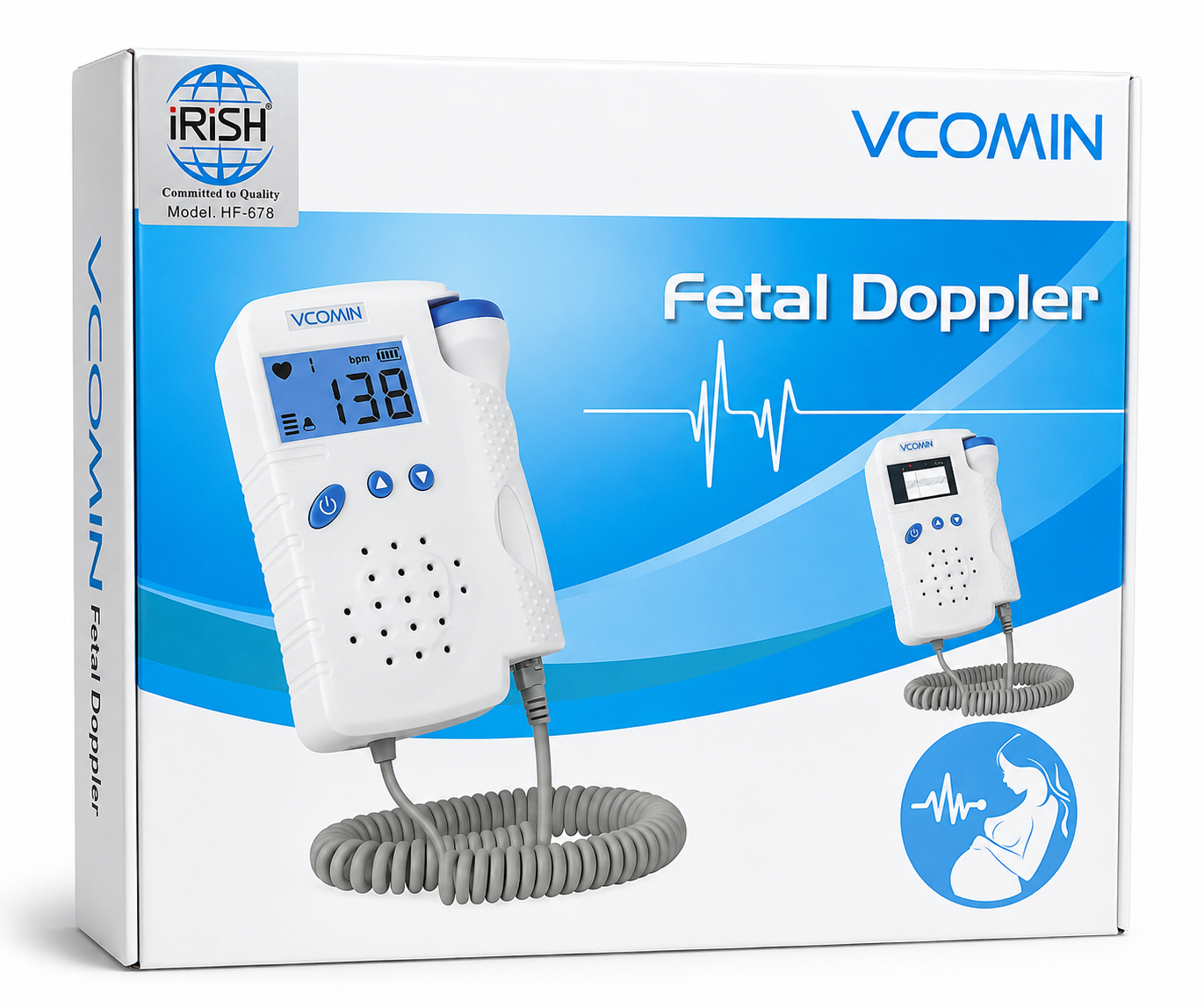 VCOMIN Fetal Doppler (Model: FD 200C) – Website Caption