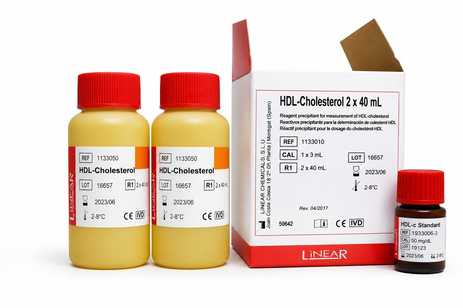 HDL Cholesterol (200 Tests) (Ready to Use) 2 × 40 mL (Linear®)